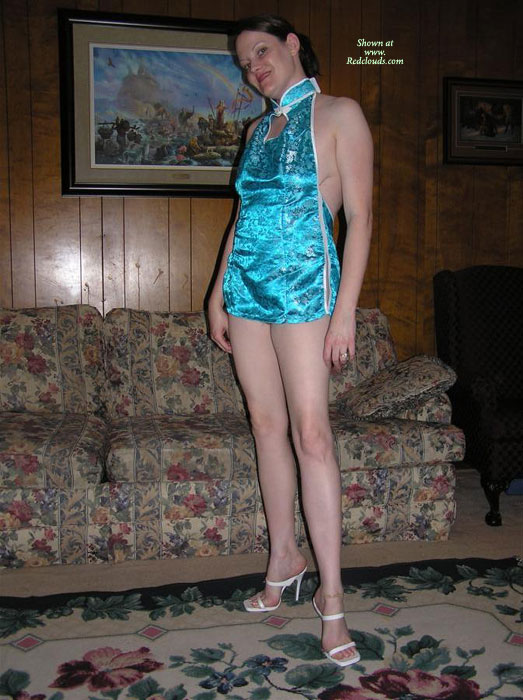 Pic #1Leggy Elena - Blue Asian Dress Softcore