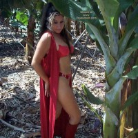 Pic #1Red Lingerie in a Banana Plantation!!