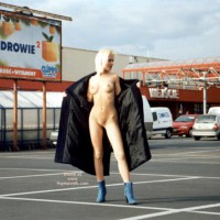 Naked Girl On The Warsaw Streets