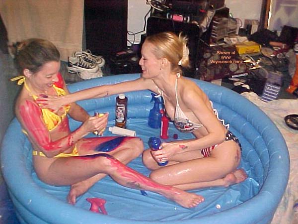 Pic #1*GG 2 Sexy Girls, A Pool, and Paint