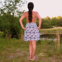 Carries Little Blue Dress!