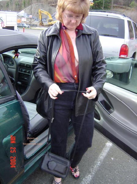 Pic #1Sugermouse Shopping In A Sheer Blouse