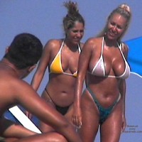 Big Boob Beach Babe And Friends!!!