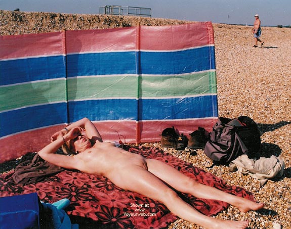 Pic #1Shaven 45 yo Wife &amp; Mum Naked on The Beach