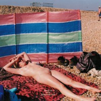 Pic #1Shaven 45 yo Wife &amp; Mum Naked on The Beach