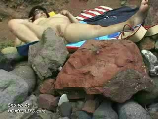 Pic #1Exhibitionism In The Beach Masturbation With Onlookers