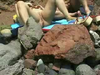Pic #1Exhibitionism In The Beach Masturbation With Onlookers 2