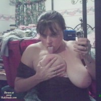 Licking Tits Self Shot - Big Tits, Huge Tits, Large Aerolas, Self Shot, Looking At The Camera