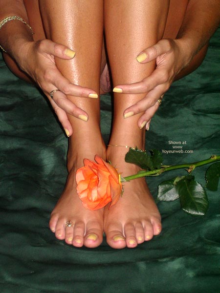 Pussy Peek - Touching Pussy , Pussy Peek, Foot Shot, Painted Toe Nails, Painted Nails