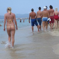 String Teen At The Beach