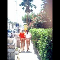Two Bare Ass Girls Walking In Public - Flashing Ass, Flashing, Nude In Public