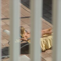 Pic #1 Topless Blondie Sunbathing